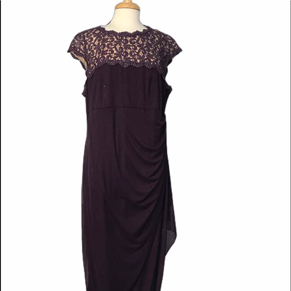 NWT Alex Evenings Gown Eggplant